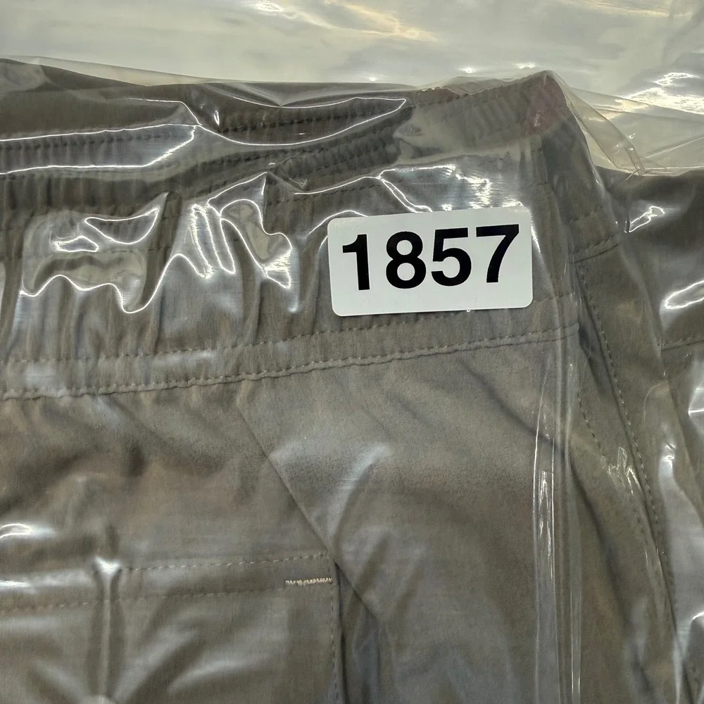 LL Bean Pants Mens L 28 Brown Performance Hiking Drawstring Elastic Waist 515264